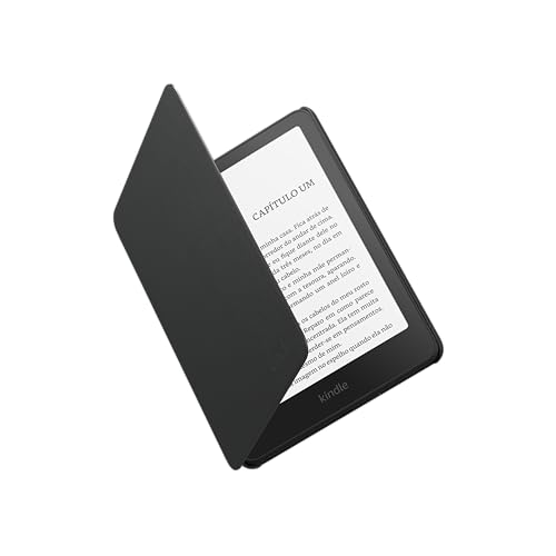 Capa Premium com toque acetinado para Novo Kindle Paperwhite, leve e dobrável – Cor Preta