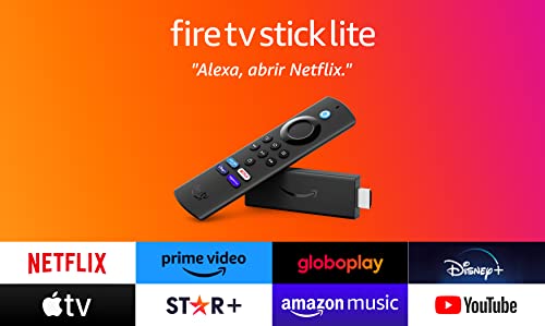 Fire TV Stick Lite | Streaming em Full HD com Alexa | Com Controle Remoto Lite por Voz com Alexa (sem controles de TV)