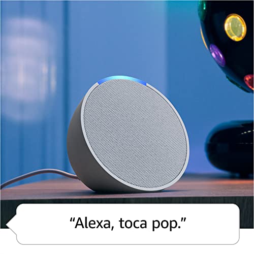 Echo Pop | Smart speaker compacto com som envolvente e Alexa | Cor Branca