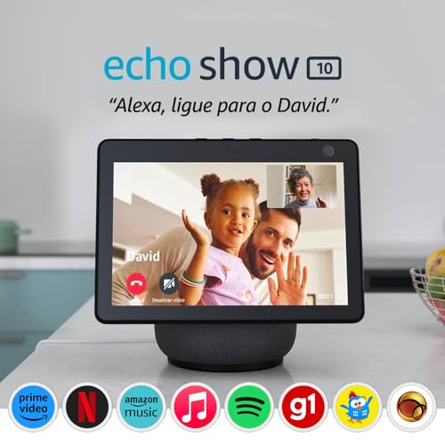 Echo Show 10: Smart Display HD de 10,1" com movimento e Alexa - cor Preta