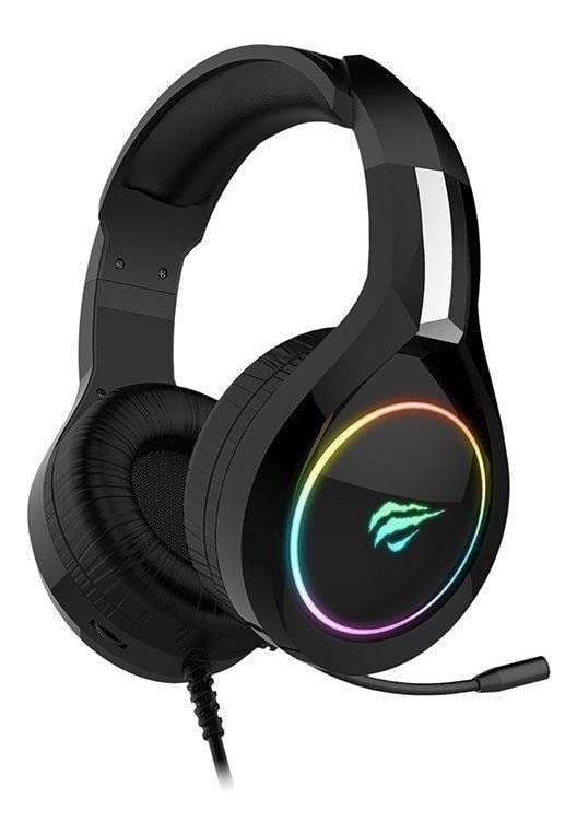 Havit HV-H2232d - Fone de Ouvido, Gamer, Iluminação RGB, com Microfone, Falante de 50mm, Conector 3.5mm