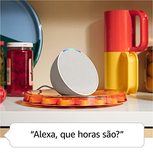 Echo Pop | Smart speaker compacto com som envolvente e Alexa | Cor Branca