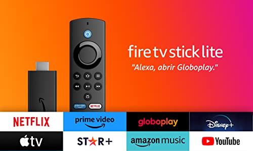 Fire TV Stick Lite | Streaming em Full HD com Alexa | Com Controle Remoto Lite por Voz com Alexa (sem controles de TV)