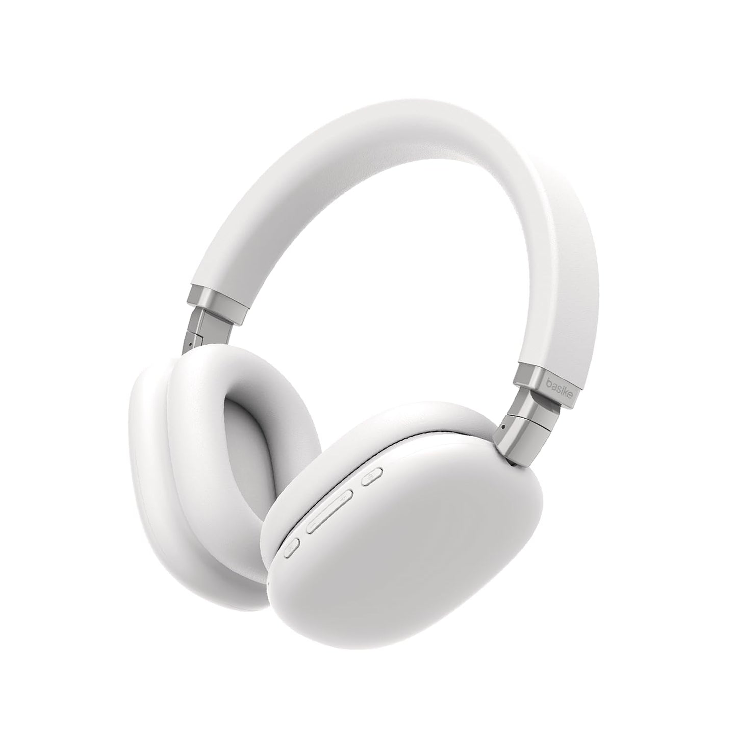 Basike Fones De Ouvido Sem Fio, Headphone Bluetooth on-ear com Microfone, ANC Cancelamento do Ruído, Até 30 Horas de Música, HQ001B (Branco)