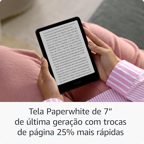 Novo Kindle Paperwhite (16 GB) - O Kindle mais rápido já lançado, com nova tela antirreflexo de 7” e bateria que dura semanas - Cor Preta