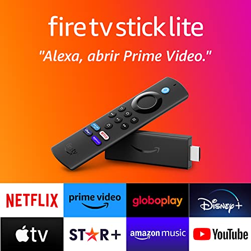 Fire TV Stick Lite | Streaming em Full HD com Alexa | Com Controle Remoto Lite por Voz com Alexa (sem controles de TV)