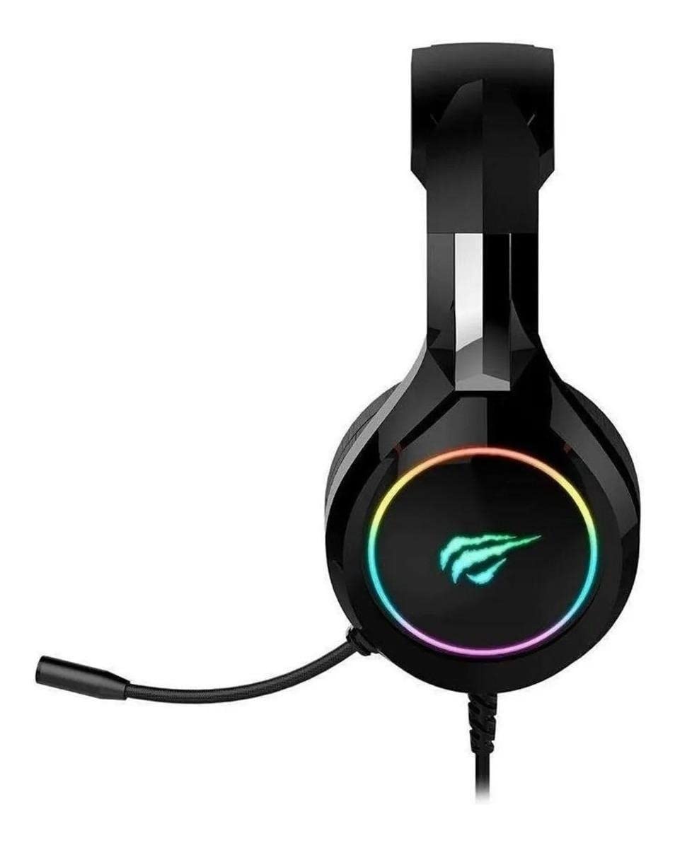 Havit HV-H2232d - Fone de Ouvido, Gamer, Iluminação RGB, com Microfone, Falante de 50mm, Conector 3.5mm