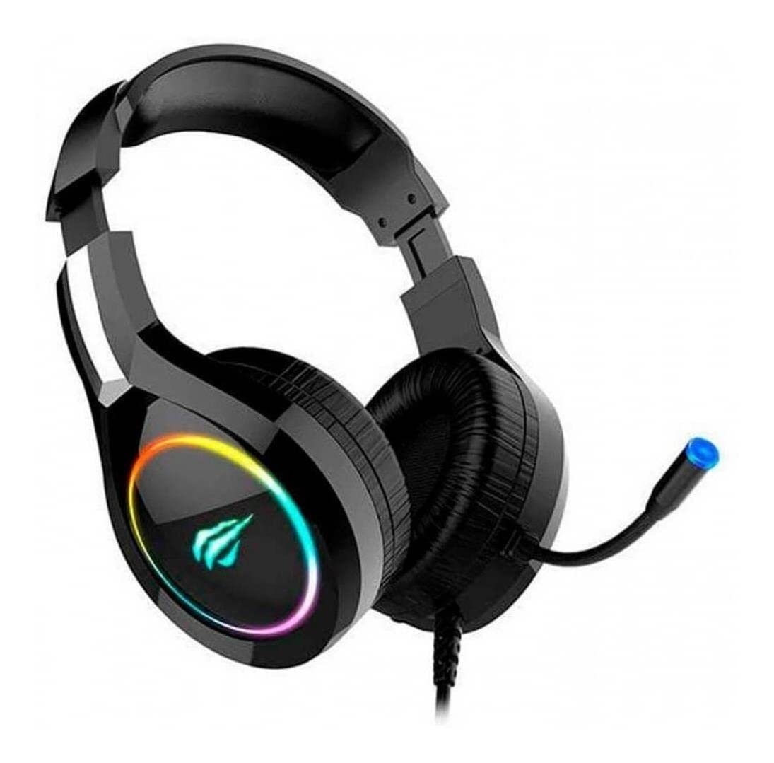 Havit HV-H2232d - Fone de Ouvido, Gamer, Iluminação RGB, com Microfone, Falante de 50mm, Conector 3.5mm