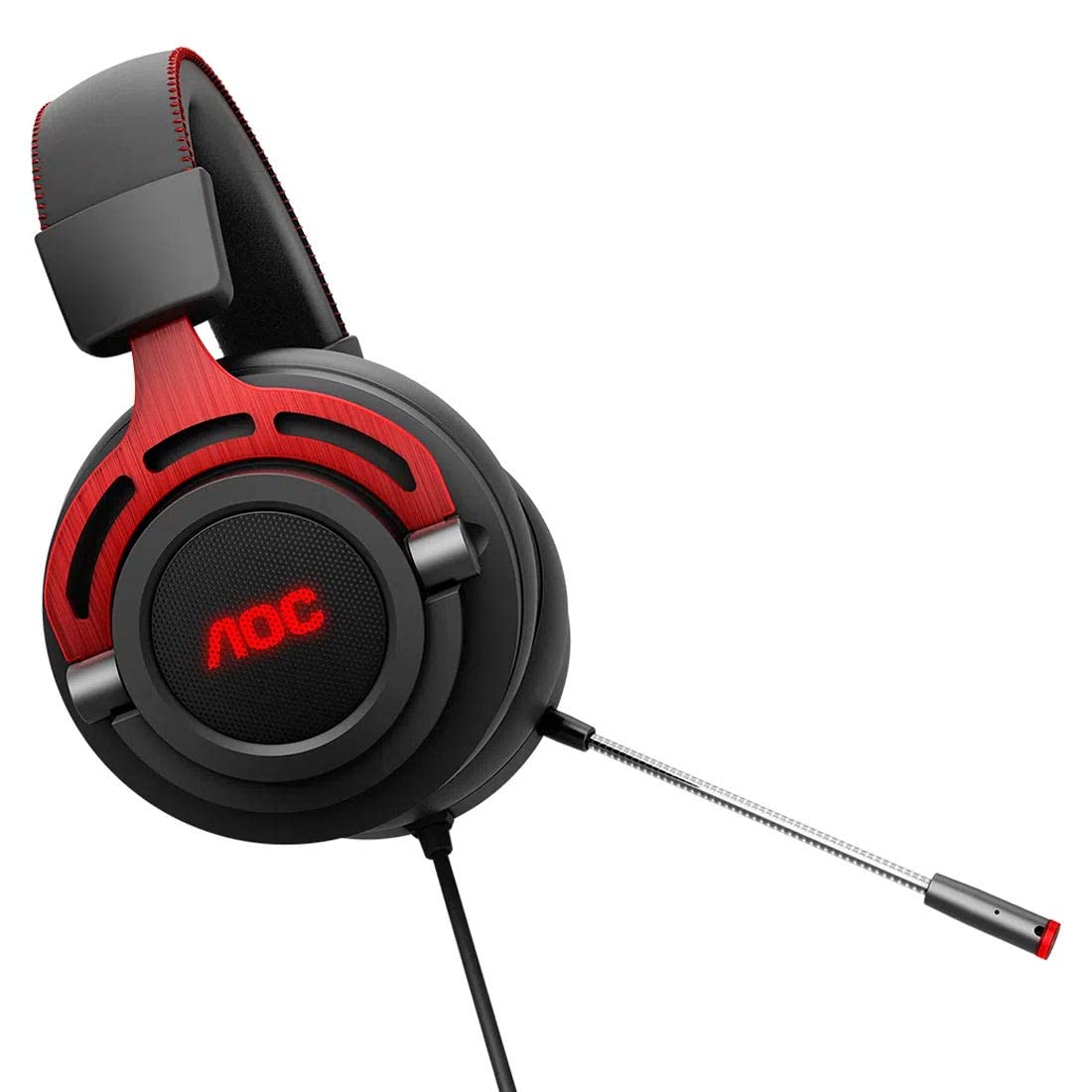 Headset Gamer, Headphone, fone de ouvido com microfone AOC GH210 Driver 50 mm, Multiplataforma, LED.