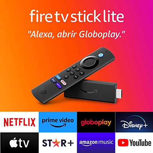 Fire TV Stick Lite | Streaming em Full HD com Alexa | Com Controle Remoto Lite por Voz com Alexa (sem controles de TV)