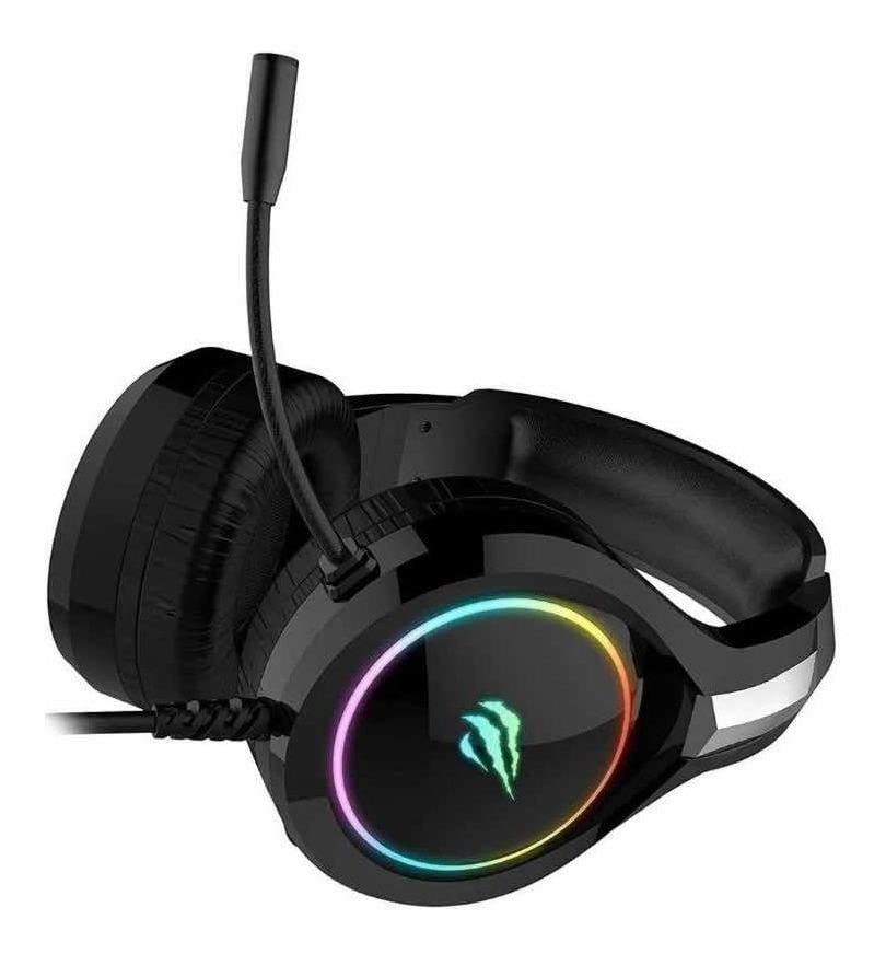 Havit HV-H2232d - Fone de Ouvido, Gamer, Iluminação RGB, com Microfone, Falante de 50mm, Conector 3.5mm