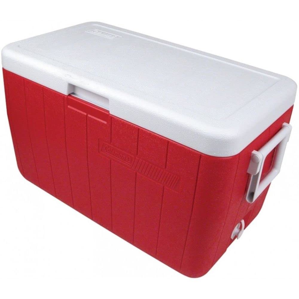 Coleman, Caixa Térmica 48 QT (45,4 L), 64 Latas, Vermelho