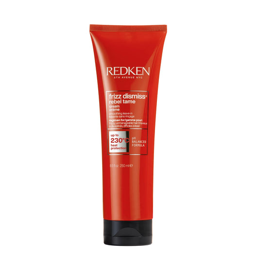 Redken Leave-in Frizz Dismiss Rebel Tame | Sem enxágue | Anti-frizz com proteção térmica| Livre de sulfato | Com Óleo de Babassu + Concentrated Smoothing Comple | 250ml