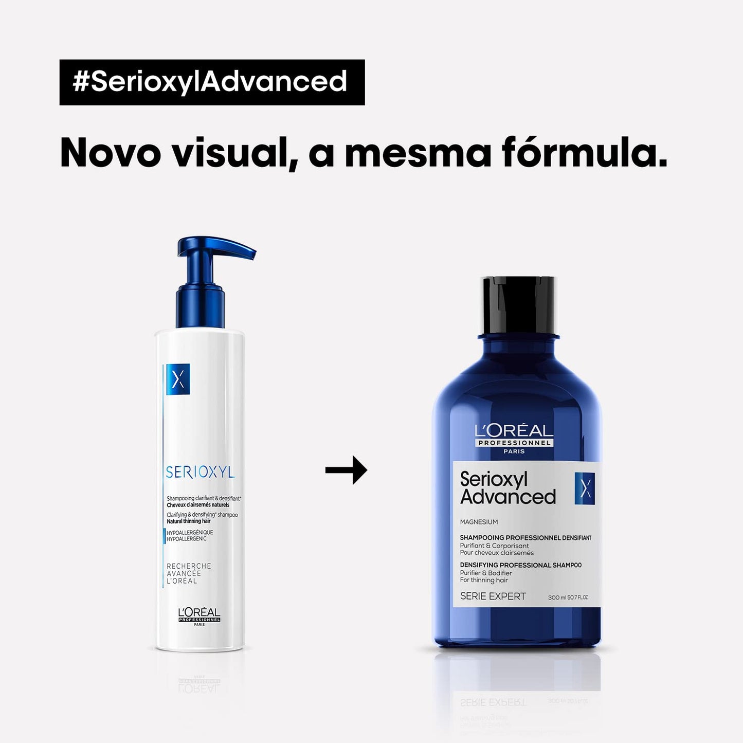 L'Oréal Professionnel Shampoo Densificante Purifier & Bodifier, Aumento da Densidade dos Fios, Para Cabelos com Afinamento, Purifica Suavemente, Cabelos Mais Densos & Brilhosos, 300ml