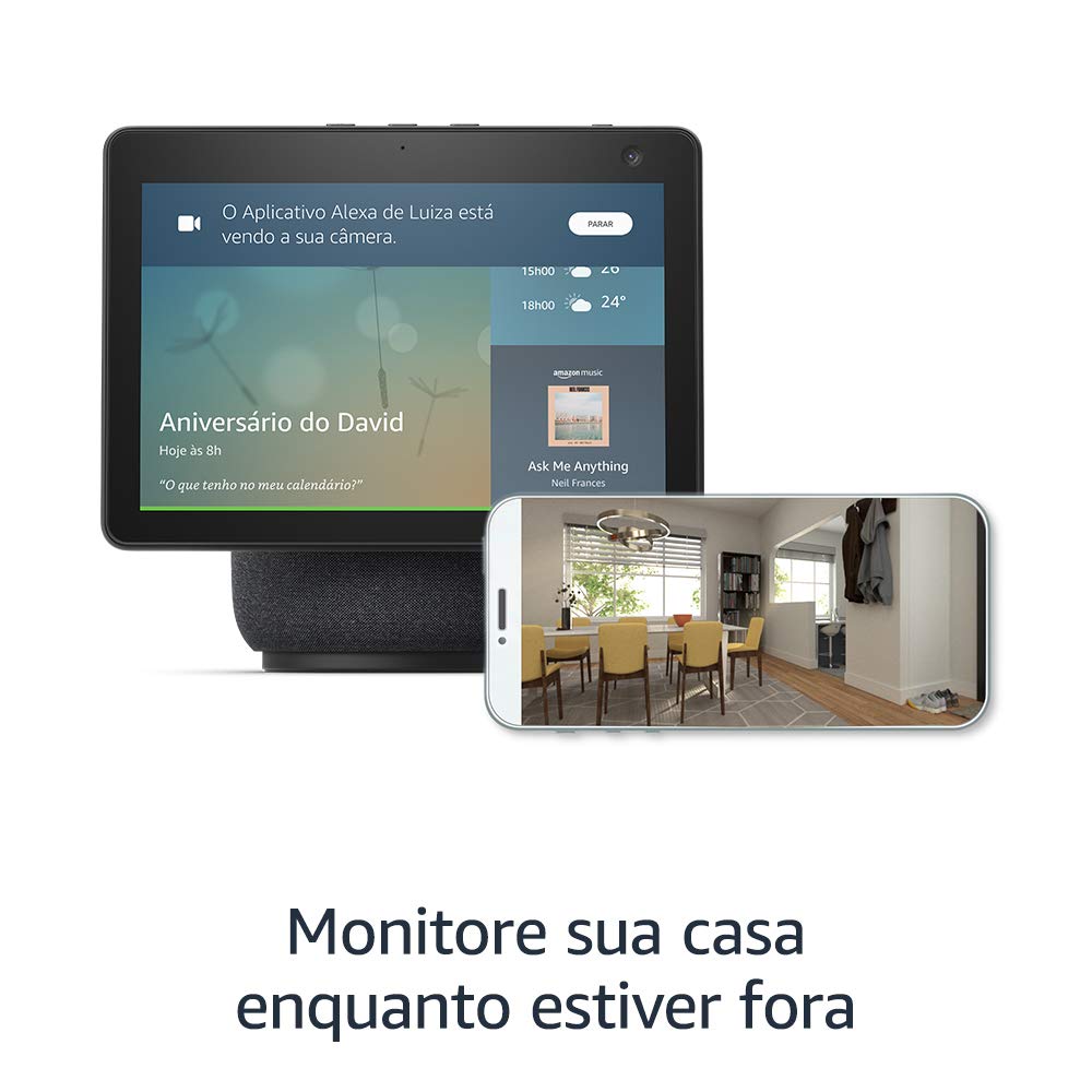 Echo Show 10: Smart Display HD de 10,1" com movimento e Alexa - cor Preta