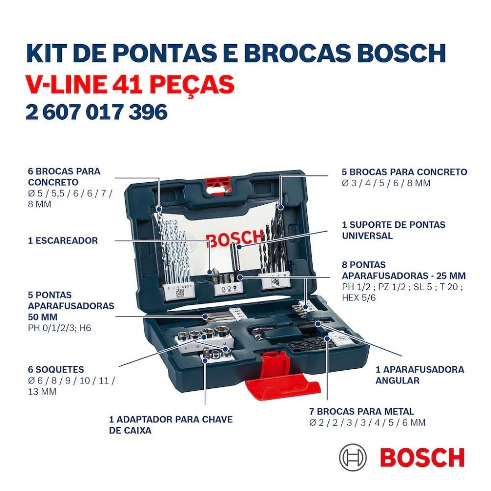 Bosch Kit de pontas e brocas V-Line 41 peças