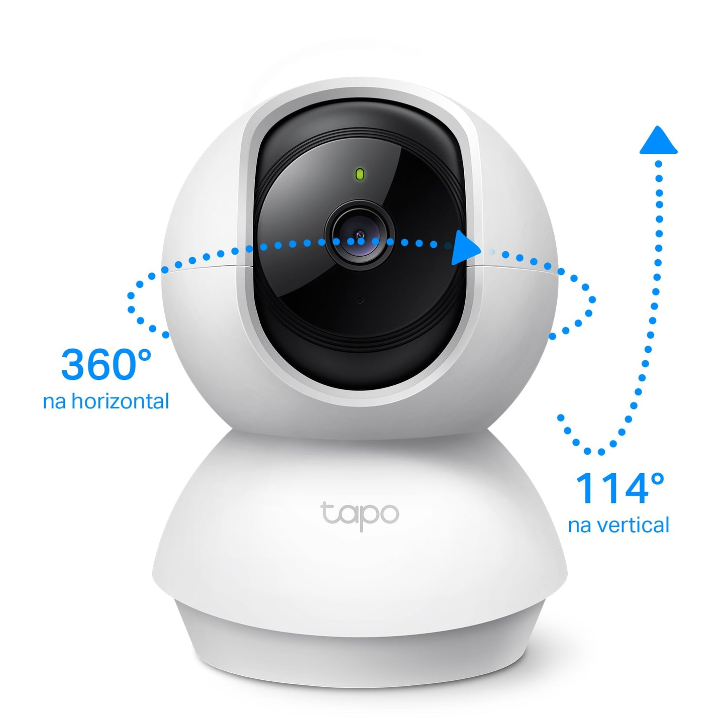 Camera de Segurança Wi-Fi 360º, 1080p Full HD TP-Link Tapo C200, Visão Noturna, Audio de duas vias, Detecção de Movimentos, Trabalha com Alexa, 512G de Armazenamento Local, Armazenamento na Nuvem