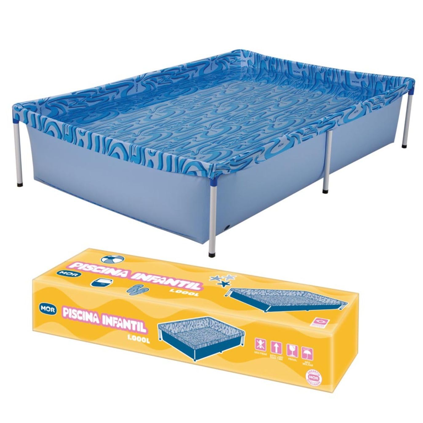 Mor - Piscina 1000 L Retangular Multicor