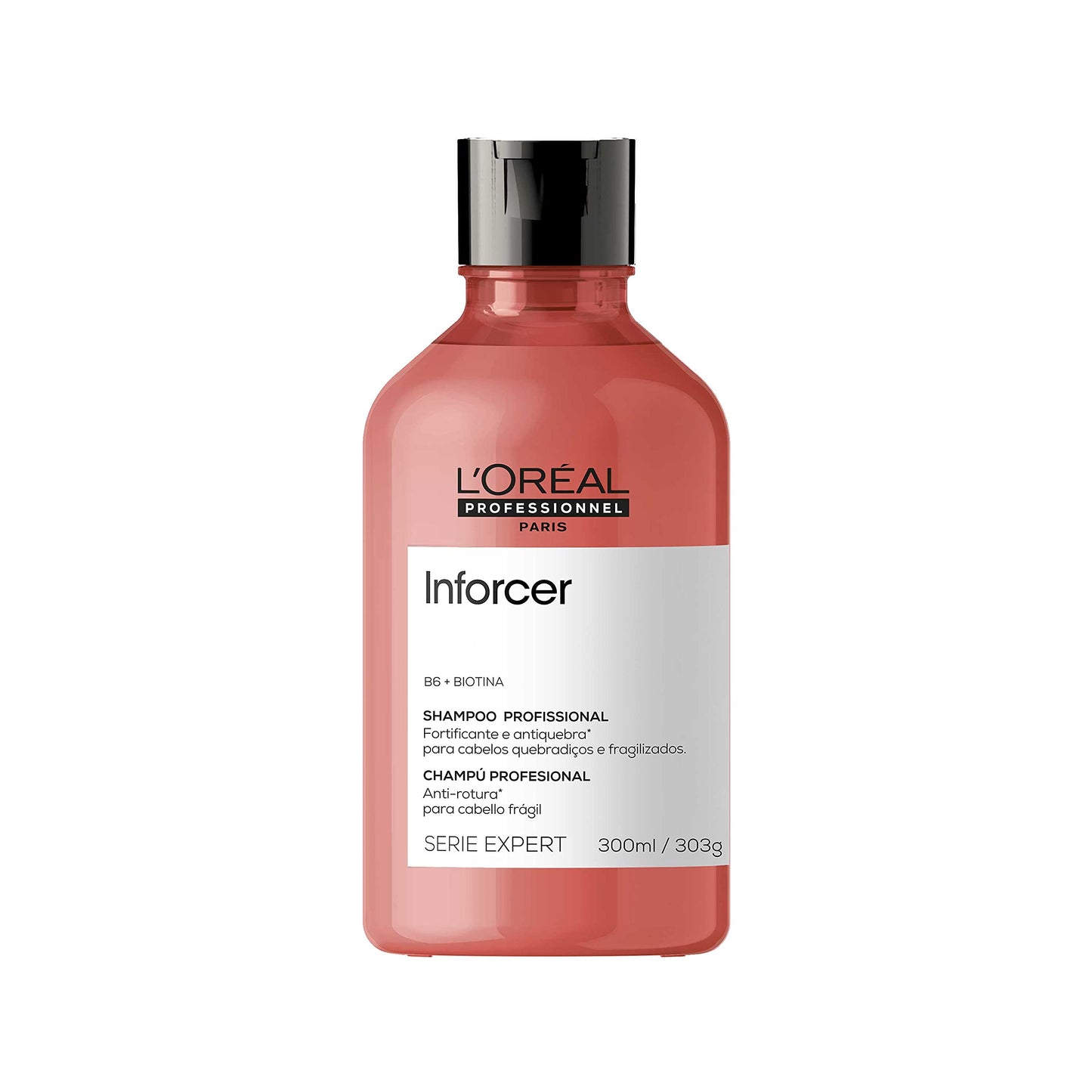 L'Oréal Professionnel Shampoo Antiquebra Inforcer, Protege, Previne Quebras e Adiciona Suavidade, Para cabelos fracos, frágeis e danificados, Com Biotina, 300ml