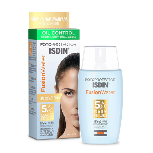 ISDIN Protetor Solar Facial Fusion Water 5 Stars Fps 60 Sem Cor - 50Ml