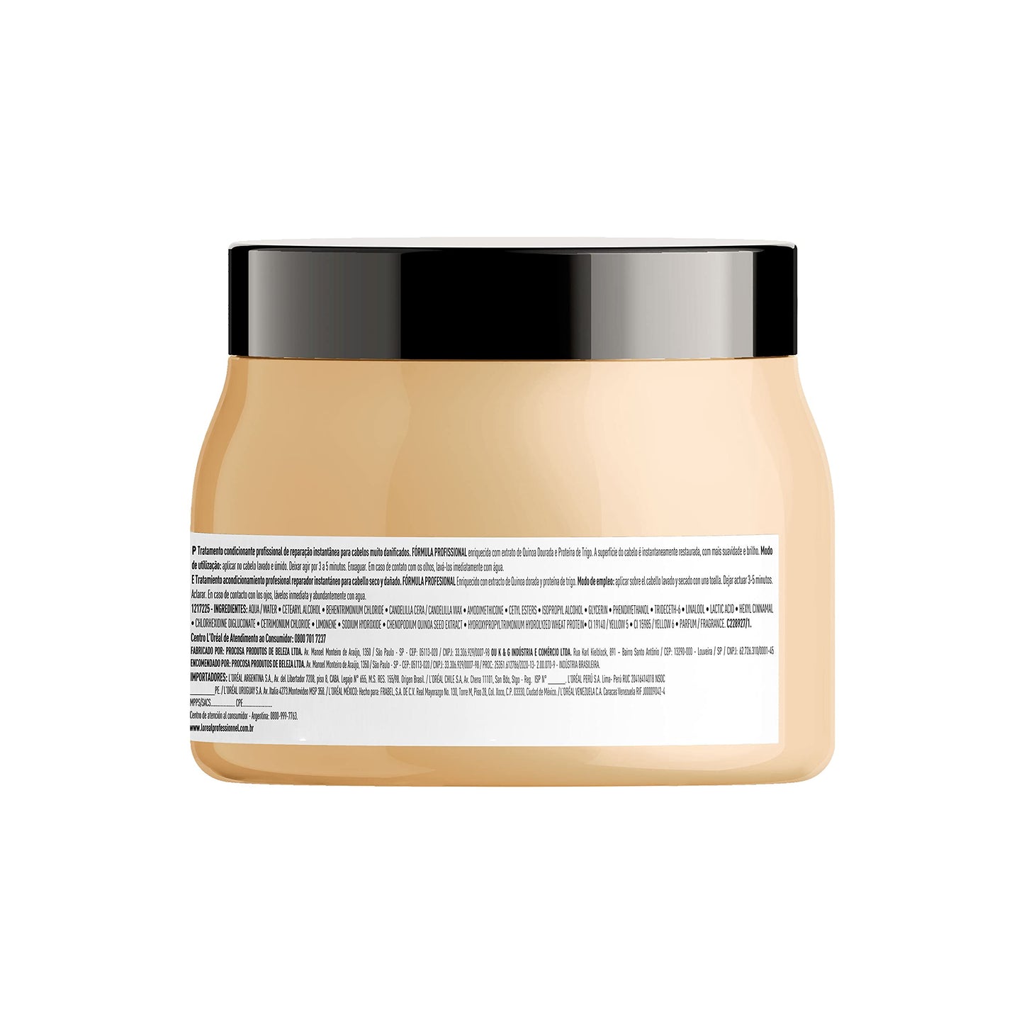 L'Oréal Professionnel Máscara Capilar Absolut Repair, Tratamento Capilar Proteico Para Nutrição Profunda, Hidrata, Repara Danos e Acrescenta Brilho, Para Cabelos Secos e Danificados, 500g