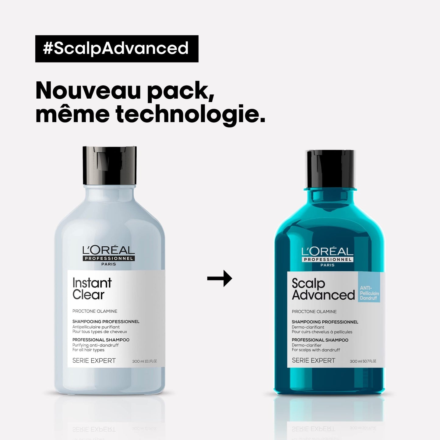 L'Oréal Professionnel Shampoo Anticaspa Scalp Dermo Clarifier, Para o Couro Cabeludo com Caspa, Limpa suavemente e remove a caspa, Acalma o couro cabeludo, 300ml