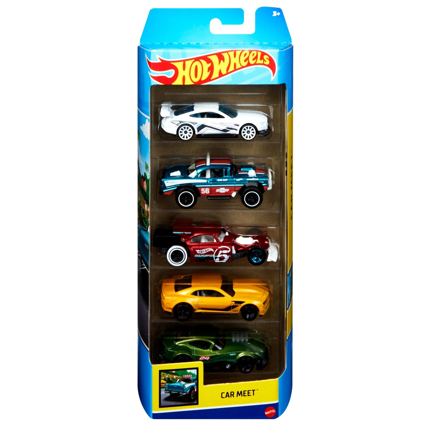 Pacote 5 Carros Sortidos, Hot Wheels, Mattel, Multicor - não é possível escolher as cores