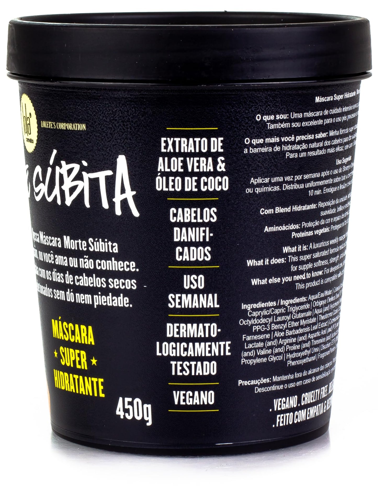 Lola Cosmetics, 25834, Morte Súbita - Máscara Super Hidratante, 450g