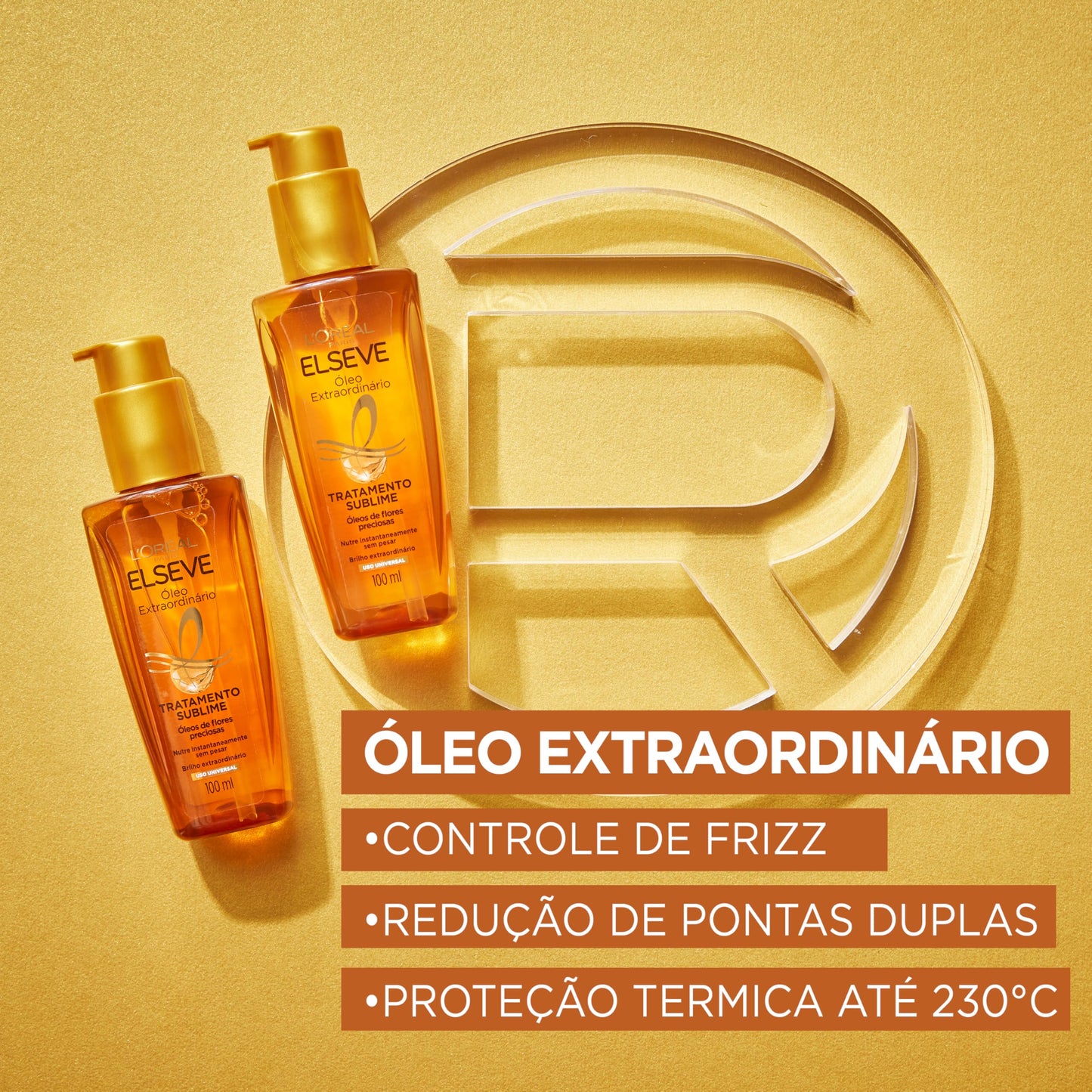 L'Oréal Paris Elseve Óleo Finalizador Óleo Extraordinário, Anti Frizz, Protetor Térmico, 100ml